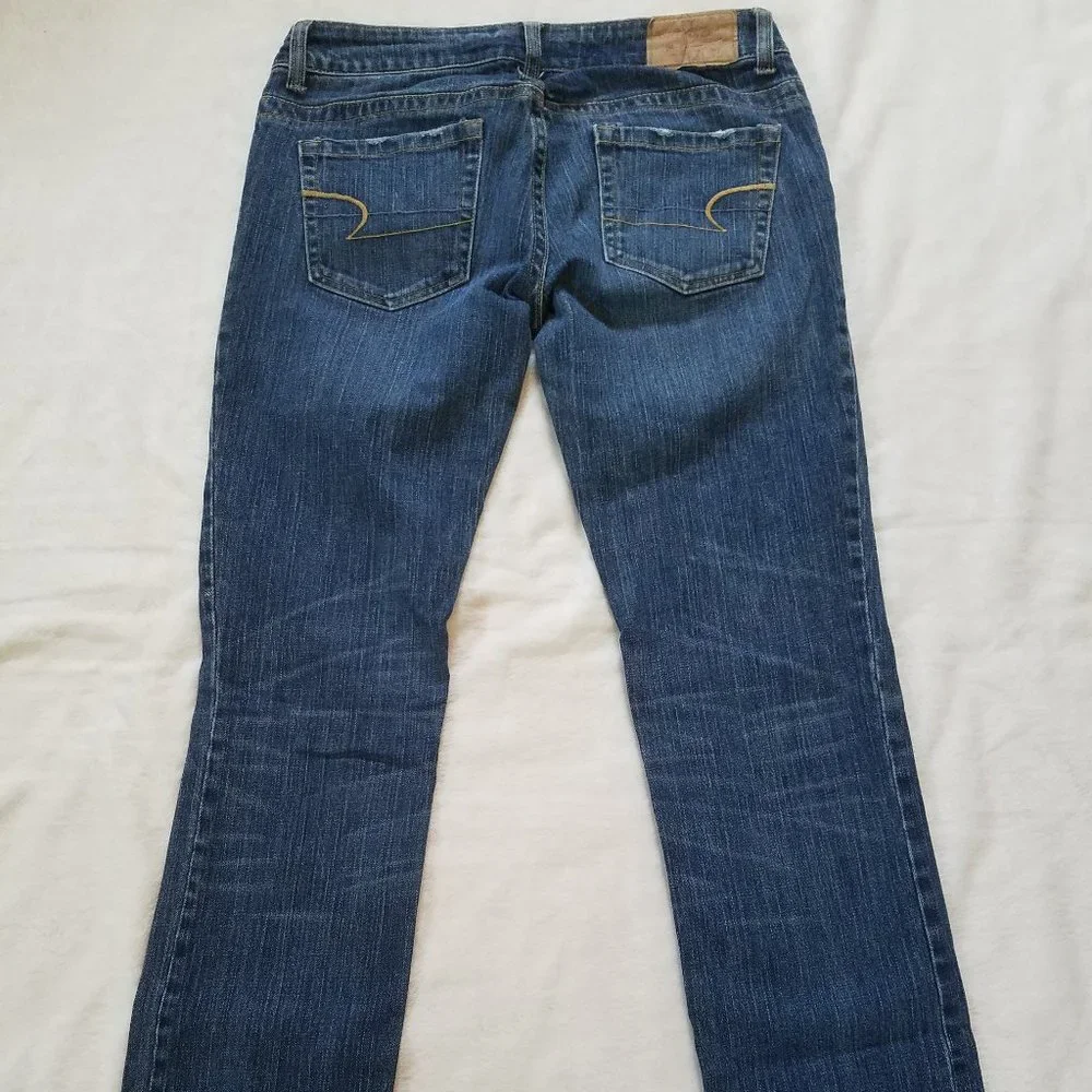American Eagle Straight denim jeans sz 6 reg - Picture 5 of 6